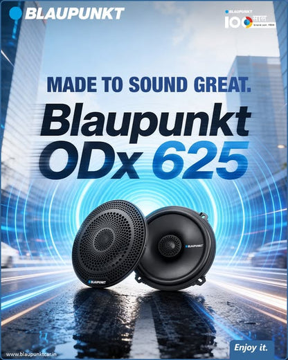 Blaupunkt ODx 625 6.5-Inch 2-Way Coaxial Car Speakers | 50W RMS | 340W Peak