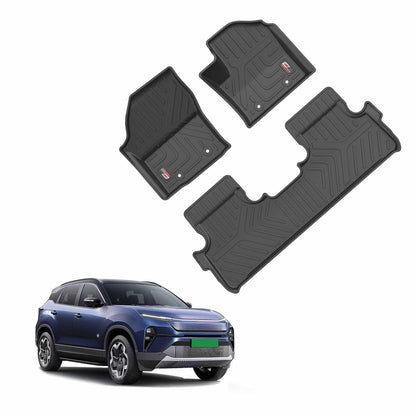 GFX Car Floor Mats for Tata Harrier EV (2025 Onwards) | Waterproof | Anti-Slip | All-Weather | Stylish Protection | Sleek Black