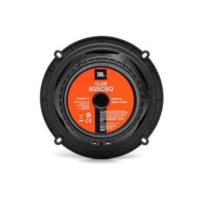JBL Club 605CSQ 2-Way Car Component Speaker System | 285W Peak | 95W RMS | Carbon Fiber Woofer | Silk Dome Tweeter