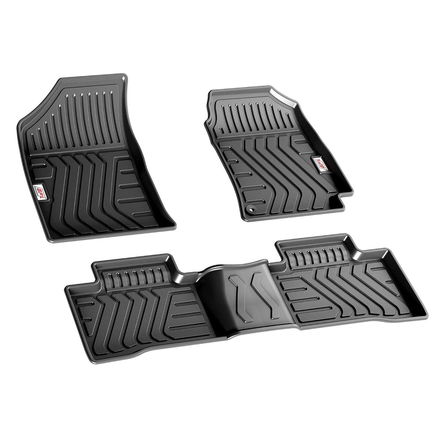 GFX Car Floor Mats for Mahindra XUV300 (2019 Onwards) | Waterproof | Anti-Slip | All-Weather | Stylish Protection | Sleek Black