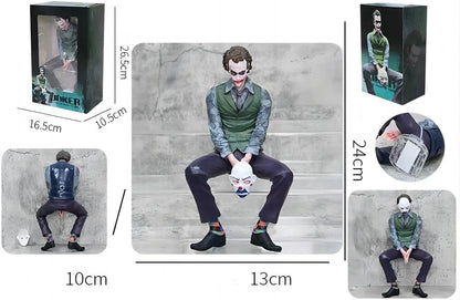NH ONE™ Action Figure for The Joker Character Figures with Mask and Siting Position 24cm Model Statue for Decoration Gift and Car External Decoration