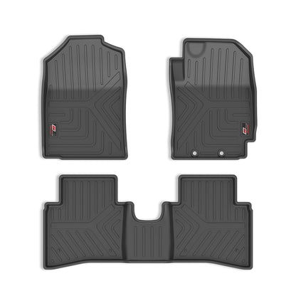 GFX Car Floor Mats for Hyundai Verna (2023 Onwards) | Waterproof | Anti-Slip | All-Weather | Stylish Protection | Sleek Black
