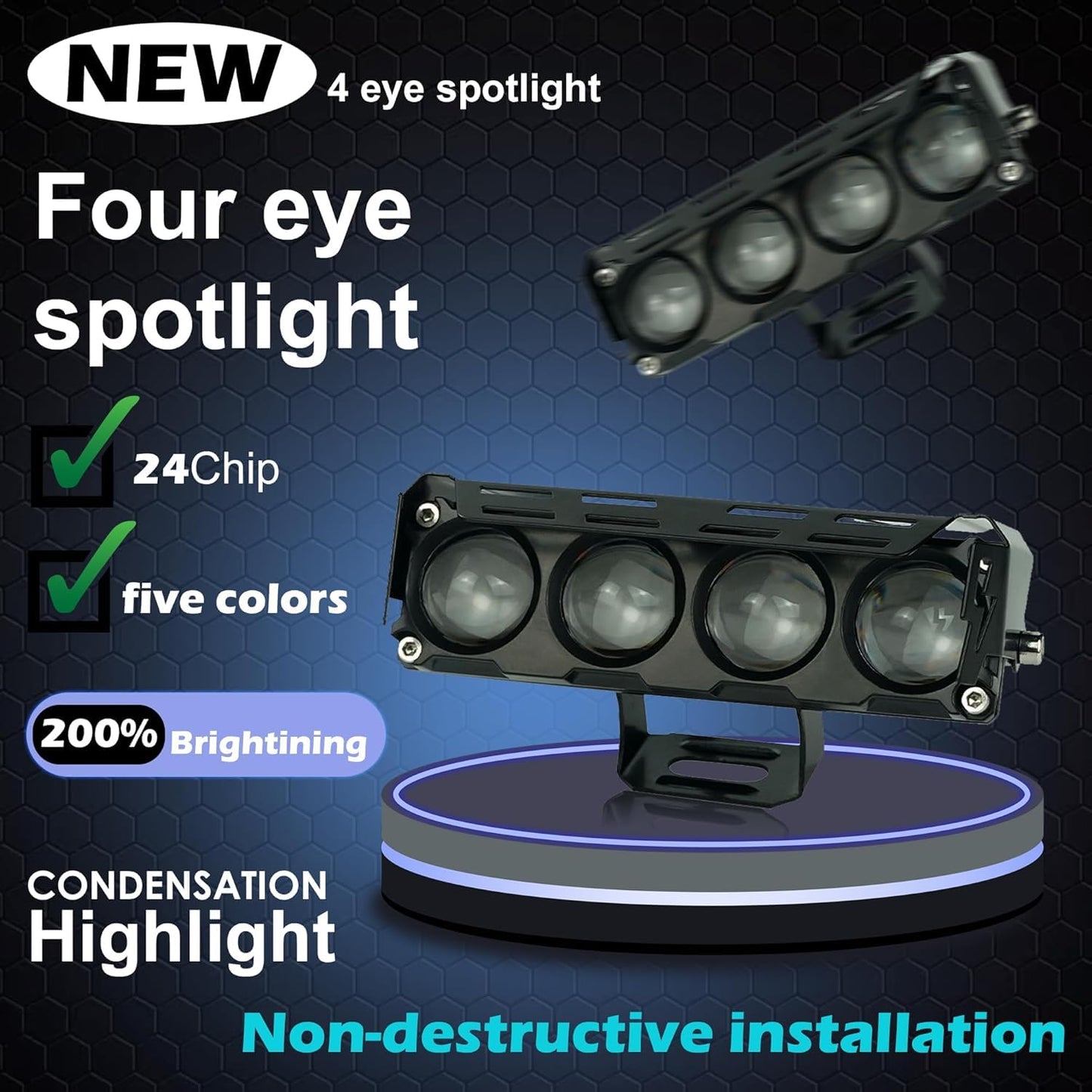 Universal Car Fog & Warning Flashing Light – Powerful LED Alarm & Safety Light (12 V / 24 V Compatible)