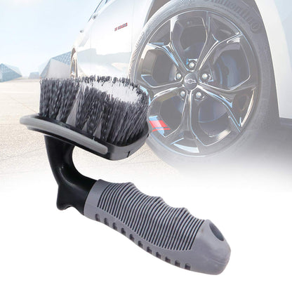 T-Type Car Tyre Cleaning Brush Scrubber with Antislip Handle Multi-Functional SUV Tire Wheel Rim Hub Washing Cleaner