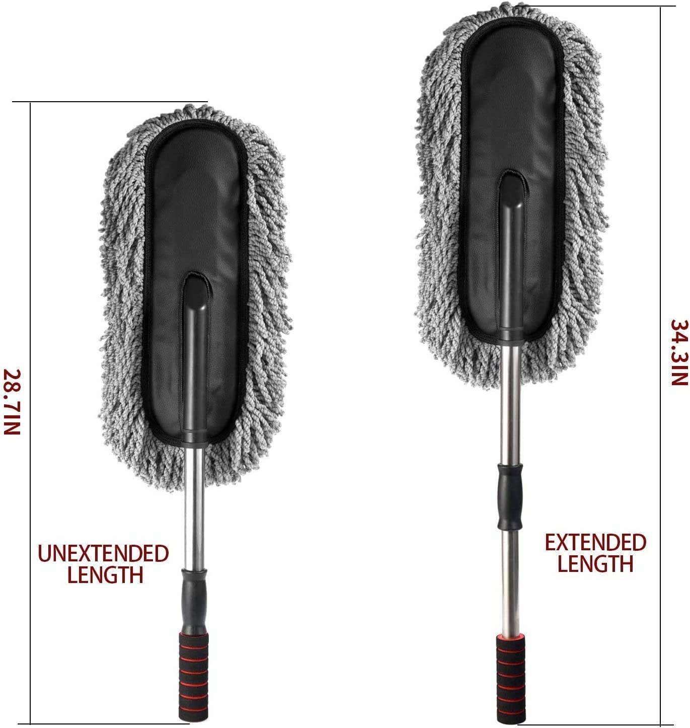 Extendable Long Handle Microfiber Car Duster – Scratch-Free Exterior Cleaning Brush for Cars, SUVs, and Trucks – Premium Dust Removal Tool for Vehicle Detailing
