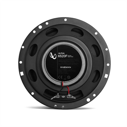 Infinity Car Coaxial Speaker | Alpha 6520F | Peak Power - 320W | RMS Power - 40W | Wired 6.5 Inch 2-Way Coaxial Speaker (Black)