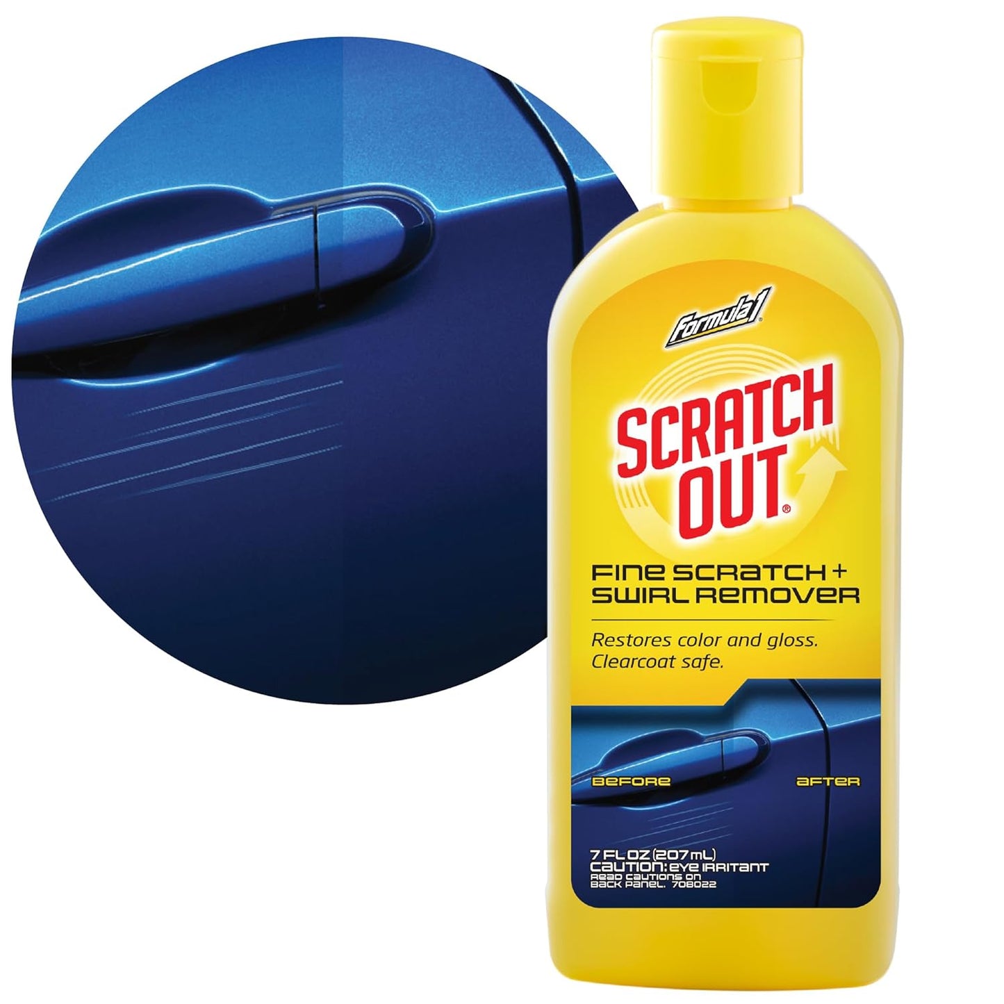 Formula 1 Scratch Out Car Scratch Remover & Paint Restorer – 7oz | Removes Fine Scratches, Swirls & Haze