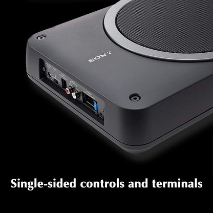 Sony Car Subwoofer XS-AW8 20 cm (8 inch) Active Under Seat Sub Woofer, Peak Power - 160W, RMS Power - 75W, Ultra-Sleek, High-Level Input/Audio-line Input