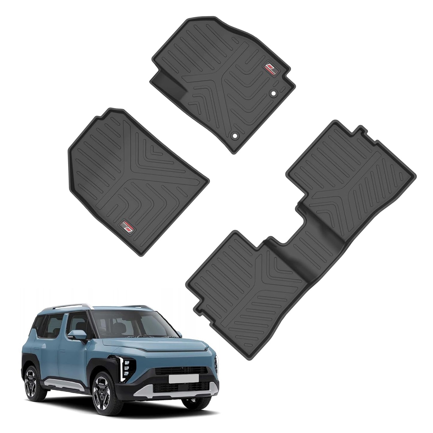 GFX Car Floor Mats for KIA Syros (2025 Onwards) | Waterproof | Anti-Slip | All-Weather | Stylish Protection | Sleek Black