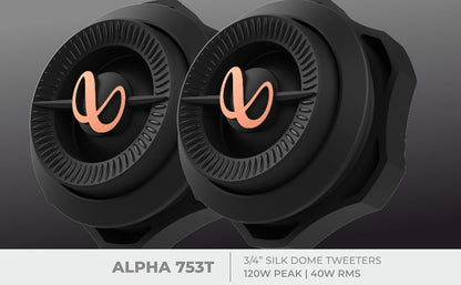 Infinity Primus 753T 3/4″ Silk Dome Car Tweeters | 120W Peak Power | 40W RMS | High Efficiency Audio Upgrade