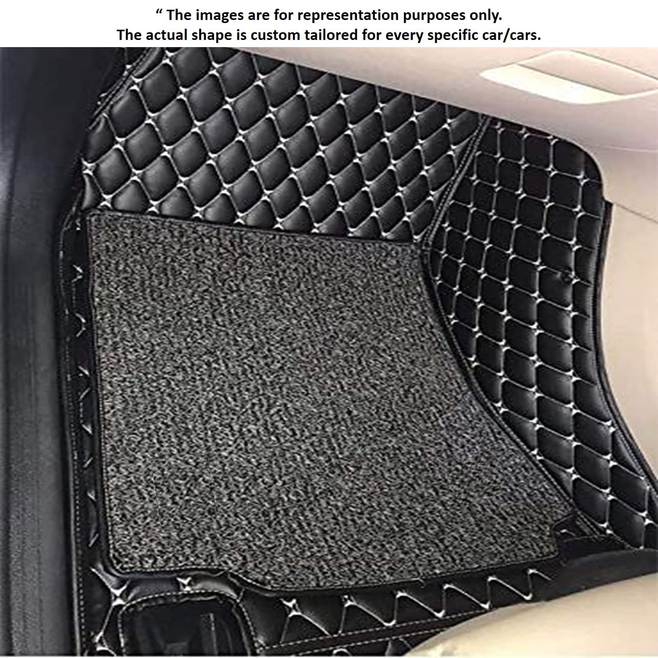 Premium 7D Car Mat Full Set for Ertiga (2024-25) with Boot Mat || Luxury Double-Stich 7D Car Floor Mat for Car Complete Set || 100% Waterproof and Washable || Black