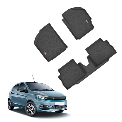 GFX Car Floor Mats for Tata Tiago EV (2022 Onwards) | Waterproof | Anti-Slip | All-Weather | Stylish Protection | Sleek Black