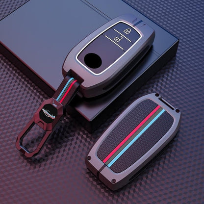 Premium Metal Key Cover with Keychain for Toyota Innova | Fortuner | Land Cruiser | Suzuki Invicto | Hilux| Zinc Alloy Case with Full Protection