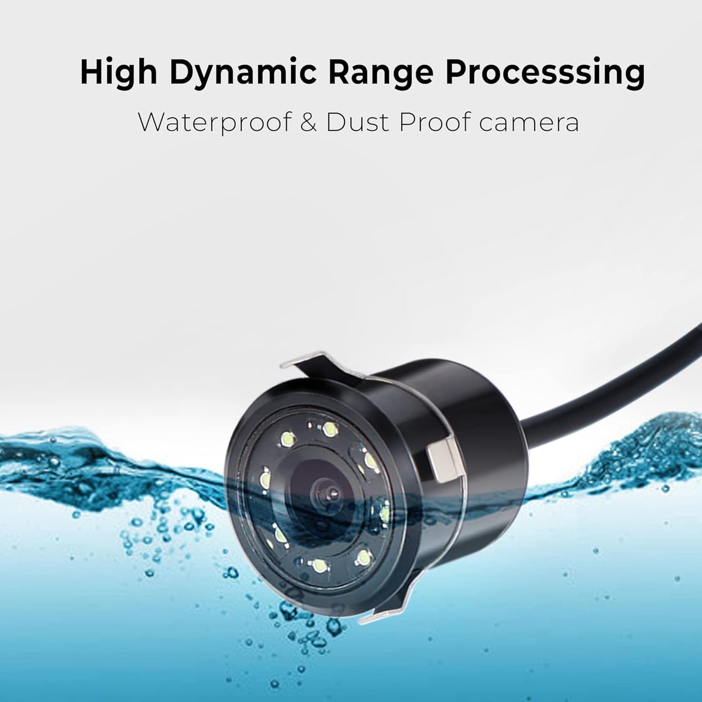 Nippon Car Rear View Reverse Parking LED Camera | Single Chip1/4 Sensor | Waterproof | Night Vision | 120 Degree Wide Angle | 10 bit Digital Video | NCAM-100