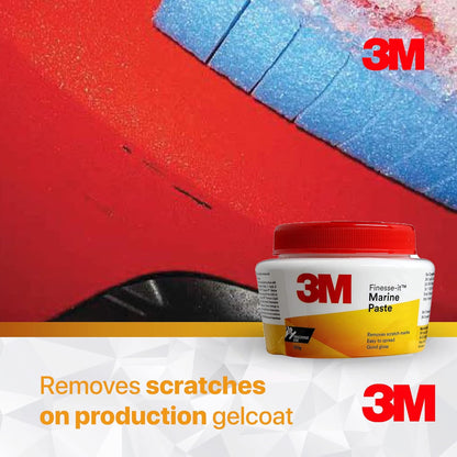 3M Finesse It Marine Car Paste | Remove Minor Scratch Marks from Heavily Oxidized Surfaces | Adds more Gloss