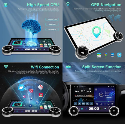 Diamond 2K Car Android System | 11.8 Inch Ultra-Clear Display | 4GB RAM + 64GB Storage | Wireless CarPlay & Android Auto | Universal Car Stereo | 2 Years Warranty