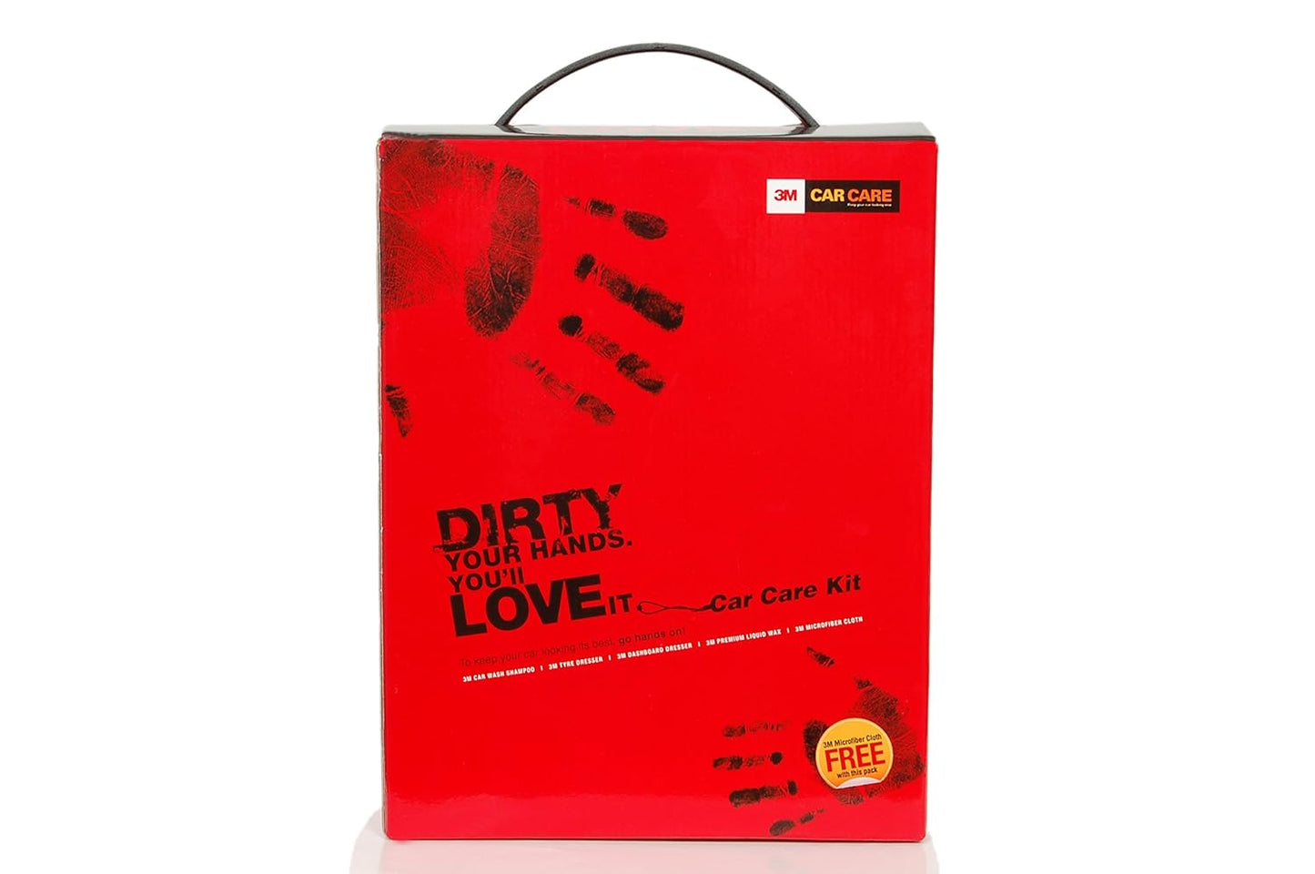 3M Small Car Care Kit | Car Shampoo | Tyre Dresser | Dashboard Dresser | Liquid Wax | Microfiber Cloth (All in One)