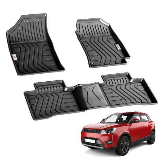 GFX Car Floor Mats for Mahindra XUV-3XO Manual (2019 Onwards) – Ultimate Durable, Easy-Clean, Stylish Protection in Sleek Black
