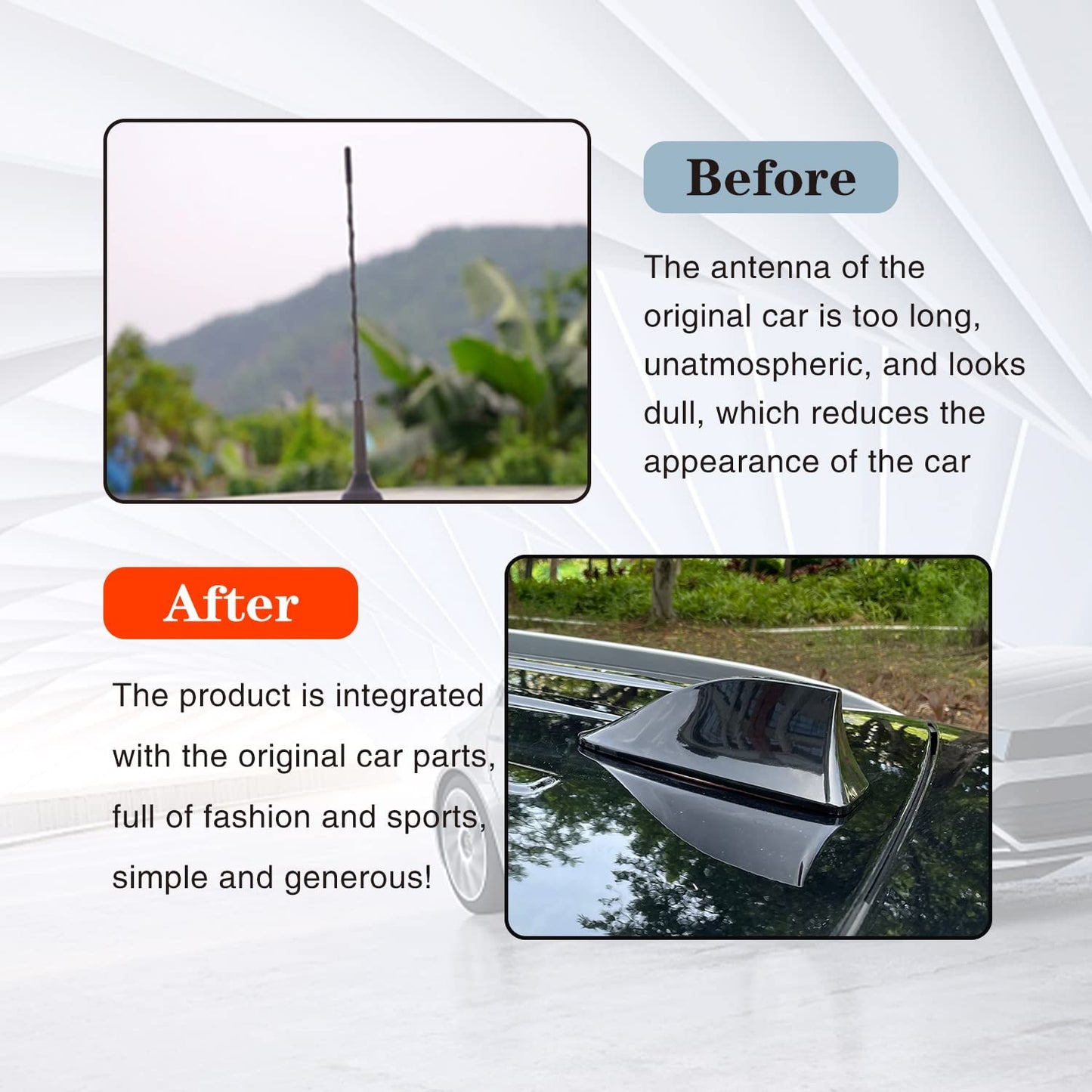 ER Shark Fin Signal Antenna – Universal for All Cars