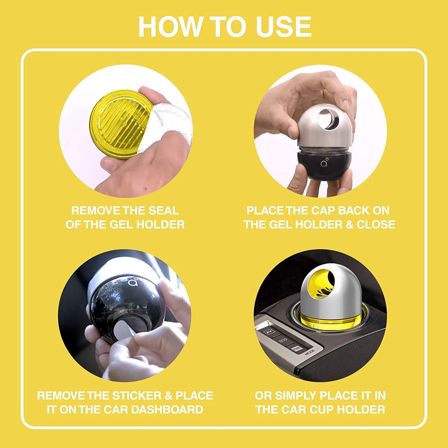Godrej aer Twist – Car Air Freshener, Sunny Citrus Blast (45g)