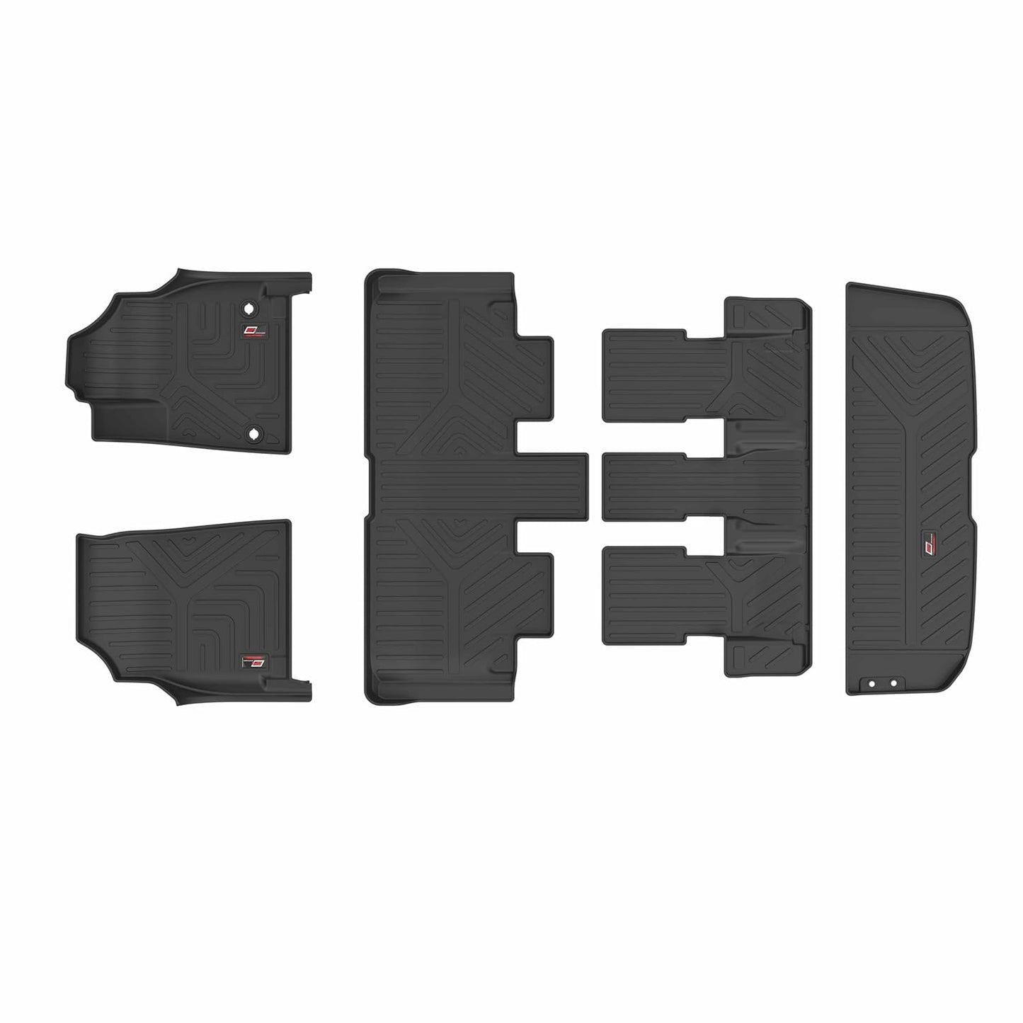 GFX Car Floor Mats for Innova Hycross 7 & 8 Seater (Model 2023 Onwards) | With Trunk Mat | Waterproof | Anti-Slip | All-Weather | Stylish Protection | Sleek Black