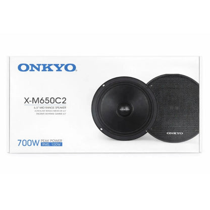 ONKYO X-M650C2 Mid Range Car Speaker for Superior Sound | 6.5 Inch Midrange Speakers | 700W Peak Power