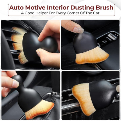 Car Interior Dust Brush,Auto Detailing Brushes,Soft Bristle Cleaning Brush,Car Detailing Brush Dusting Tool for Air Conditioner Vents, Leather,Leather,Scratch Free