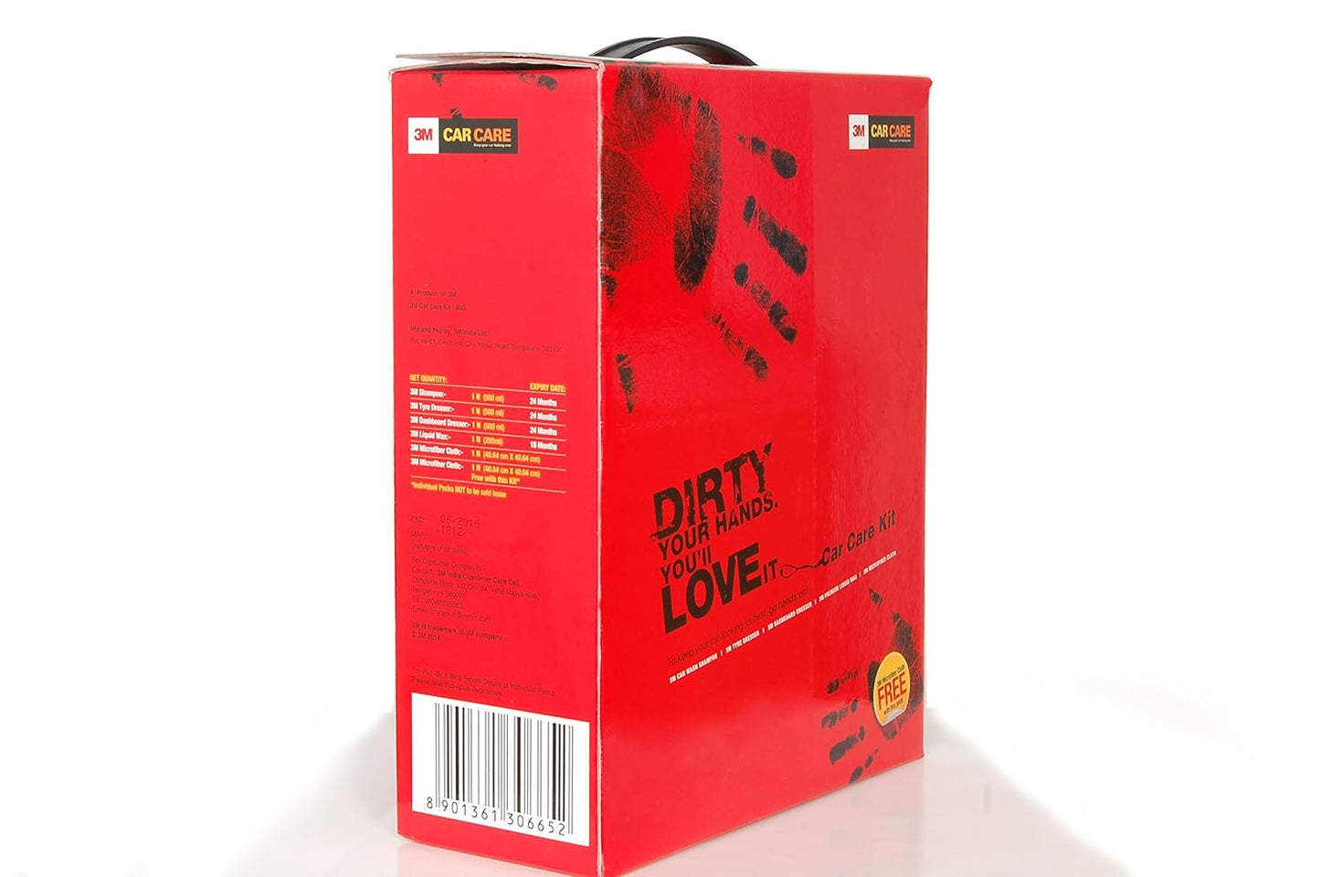 3M Large Car Care Kit | Car Shampoo | Tyre Dresser | Dashboard Dresser | Liquid Wax | Microfiber Cloth (All in One)