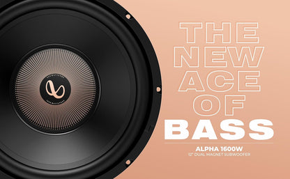 Infinity Alpha 1600 12 Inch Car Subwoofer | 1600W Peak | 300W RMS | Dual Magnet | Black