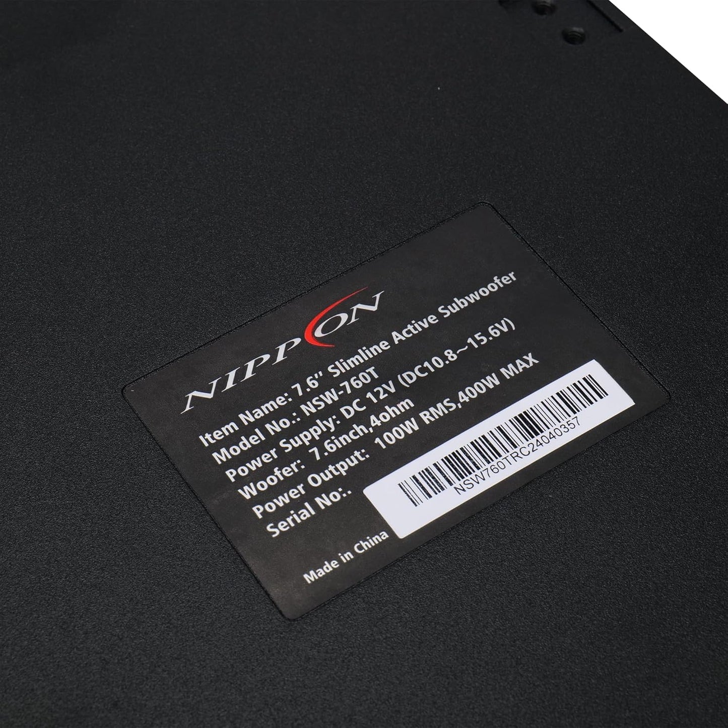 Nippon NSW-760T 7.6 Inch Wired Under seat Active Subwoofer - Deep Bass, Compact Design
