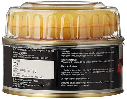 3M Specialty Cream Wax (220 g) high gloss streak free restores shine | Car Body Polish