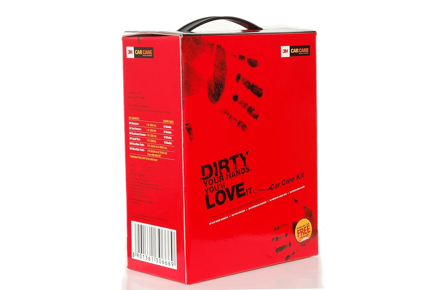 3M Small Car Care Kit | Car Shampoo | Tyre Dresser | Dashboard Dresser | Liquid Wax | Microfiber Cloth (All in One)