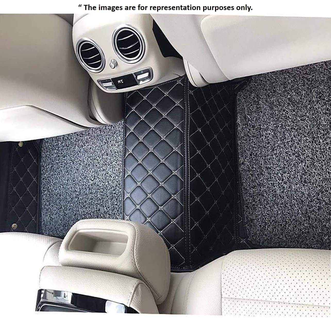 Premium 7D Car Mat Full Set for Ertiga (2024-25) with Boot Mat || Luxury Double-Stich 7D Car Floor Mat for Car Complete Set || 100% Waterproof and Washable || Black