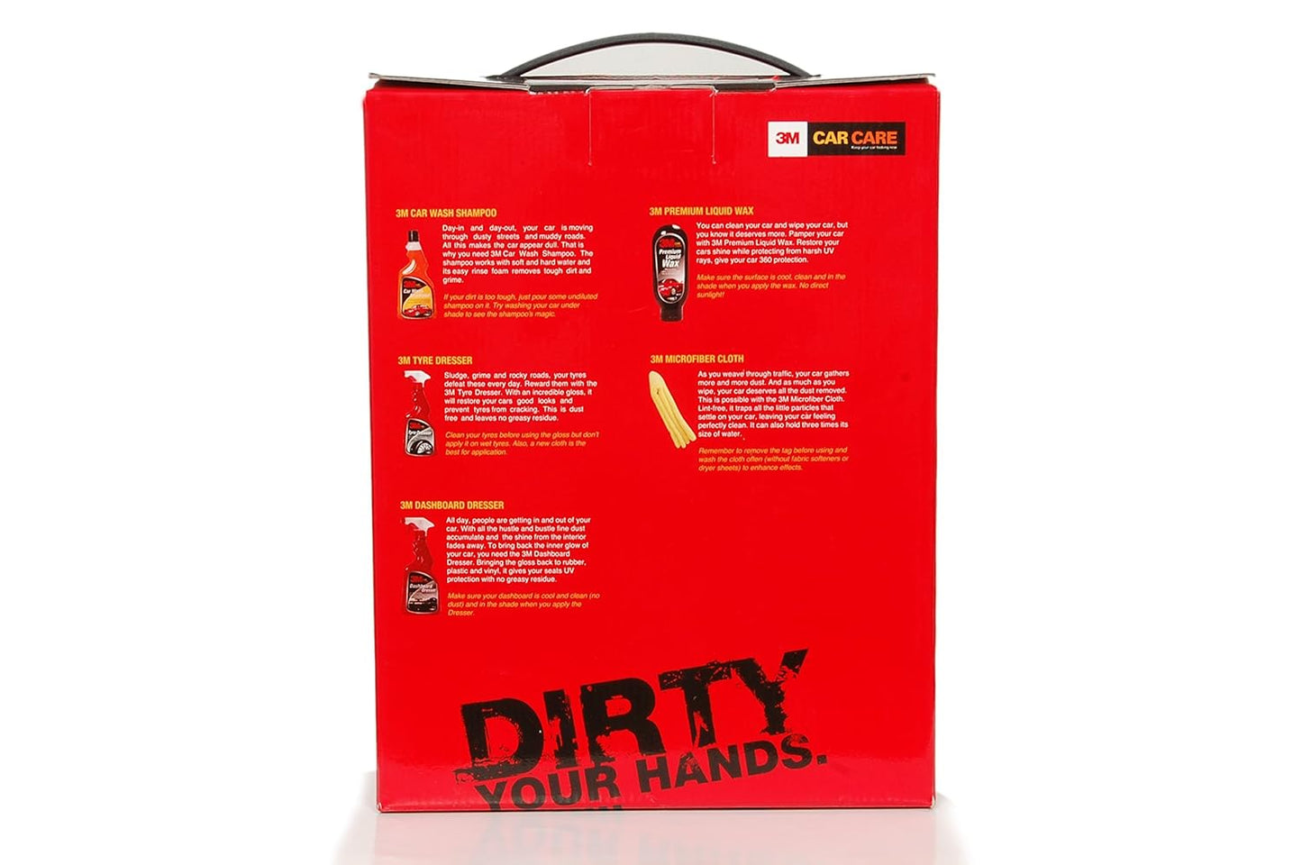 3M Small Car Care Kit | Car Shampoo | Tyre Dresser | Dashboard Dresser | Liquid Wax | Microfiber Cloth (All in One)