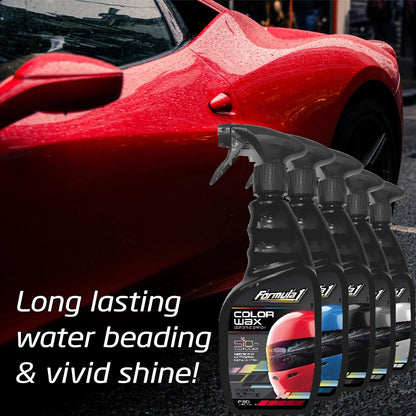 Formula 1 Ceramic Color Spray Wax for Red Cars – 680 ml | Enhances Red Paint Shine & Protection