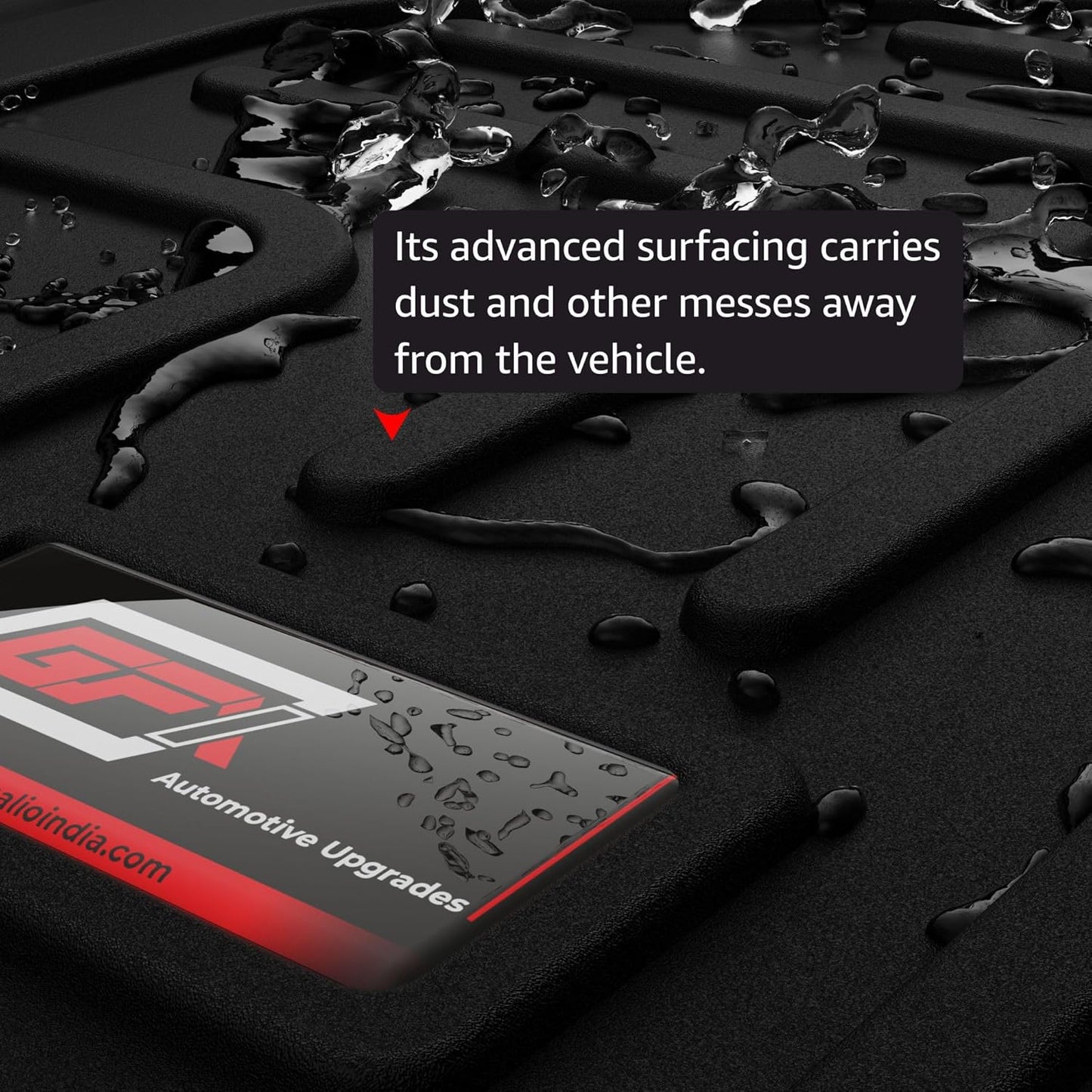 GFX Car Floor Mats for MG Hector (2019 Onwards) | Waterproof | Anti-Slip | All-Weather | Stylish Protection | Sleek Black