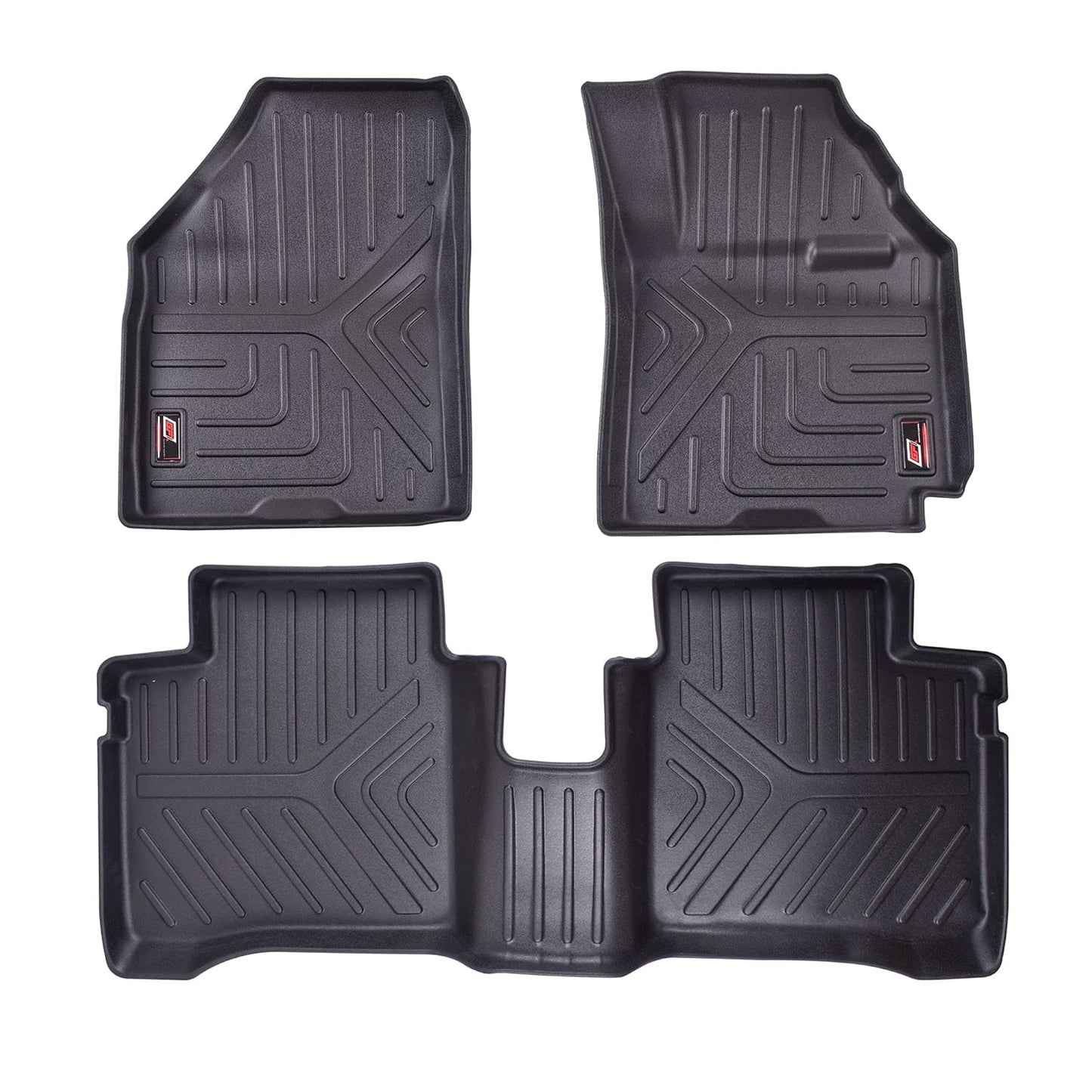 GFX Car Floor Mats for Maruti Suzuki Baleno 2015 Onwards / Toyota Glanza 2019 Onwards / Toyota Fronx 2023 Onwards | Waterproof | Anti-Slip | All-Weather | Stylish Protection | Sleek Black