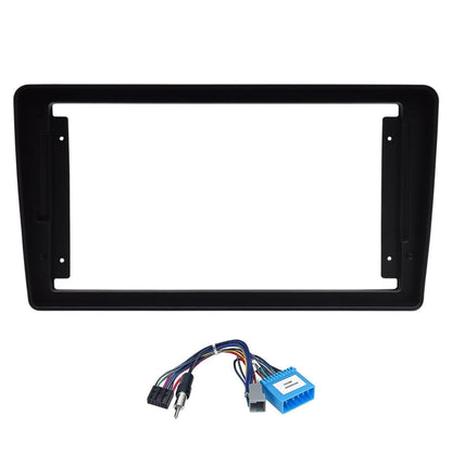 9-inch Android head unit fascia frame for Maruti EECO featuring a durable scratch-resistant finish and matching power cable connector kit.