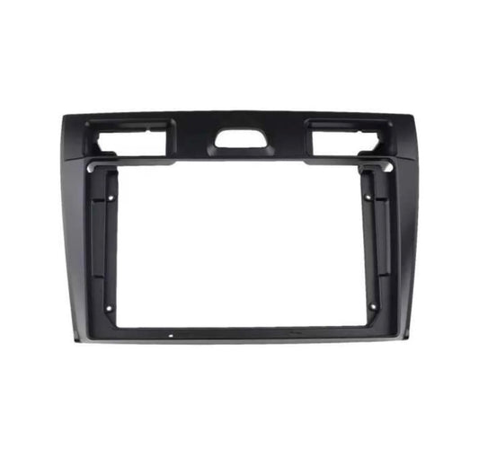 9-inch Android stereo fascia frame for Ford Fiesta 2006-2011 models featuring a custom-fit design and dedicated wiring harness kit.