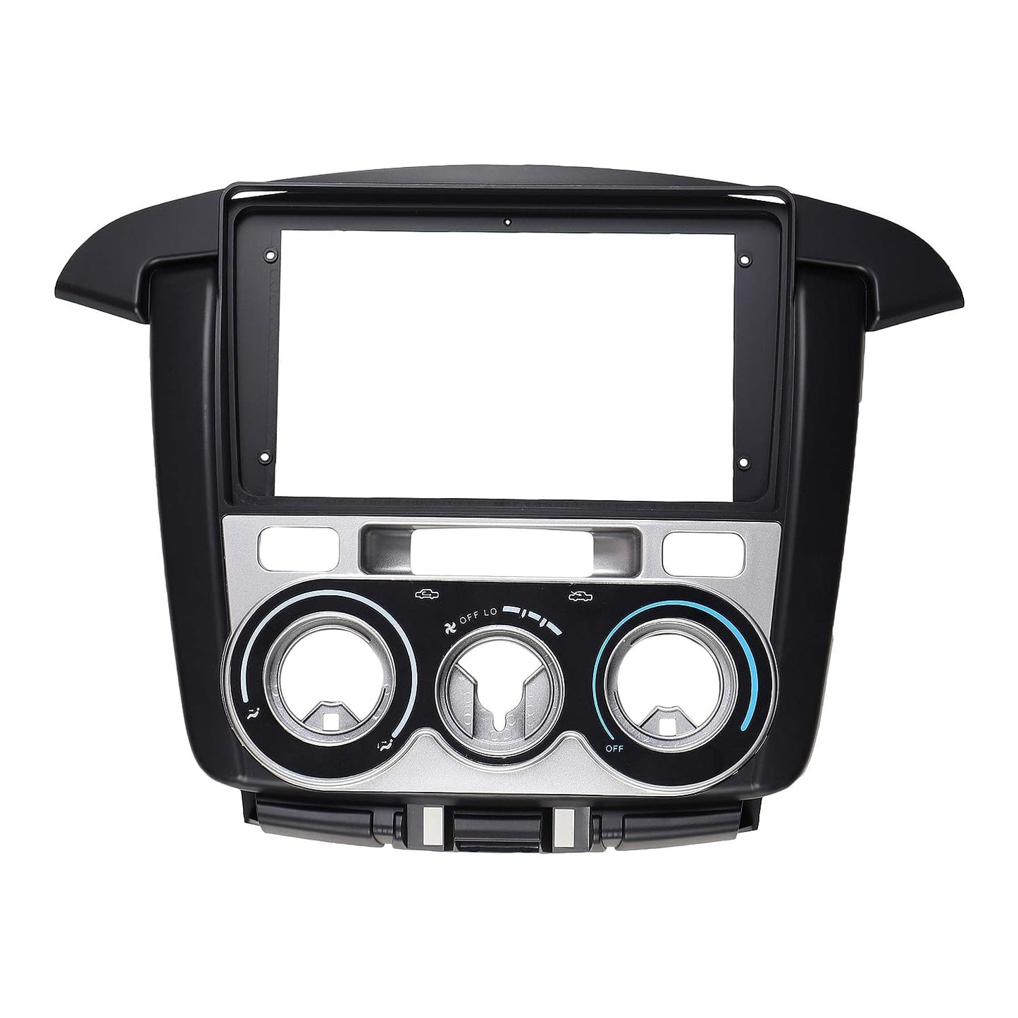 9-inch Black Android Stereo Frame for Toyota Innova 2012-2015 with Premium ABS and Plug-and-Play Wiring.