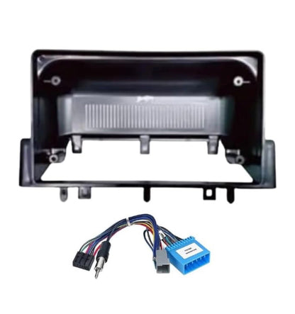 9-inch Tata Punch Android stereo frame in premium heat-resistant ABS plastic with included plug-and-play wiring connectors.