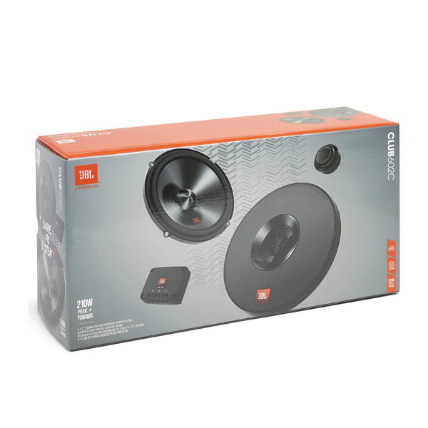 JBL Club 602C Club Series 6.5-Inch Component Speaker System | 210W Peak | 70W RMS | Plus One™ Woofer | Silk Dome Tweeter