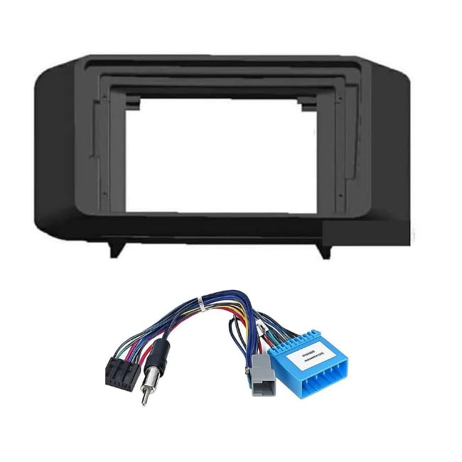 9 Inch Black Android Stereo Frame for Skoda Kushaq Premium ABS with Plug and Play Wiring