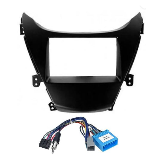 9 inch Android stereo fascia frame for Hyundai Elantra 2007-2013 with power cable connector