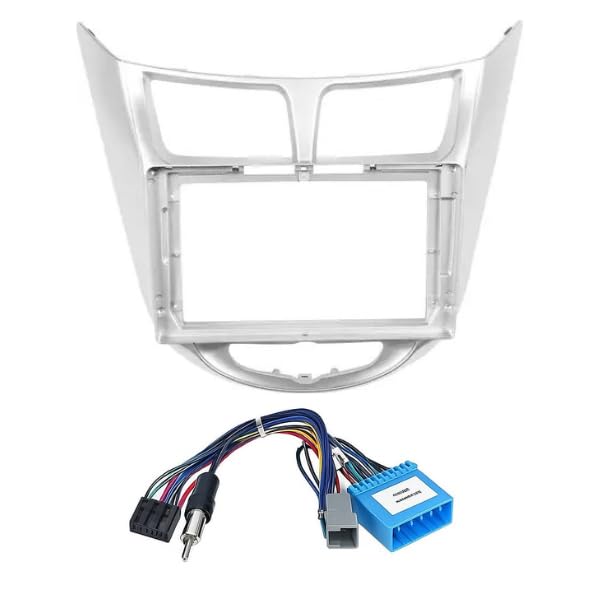 9 inch Android stereo fascia frame for Hyundai Verna Fluidic 2012-2017 with power cable