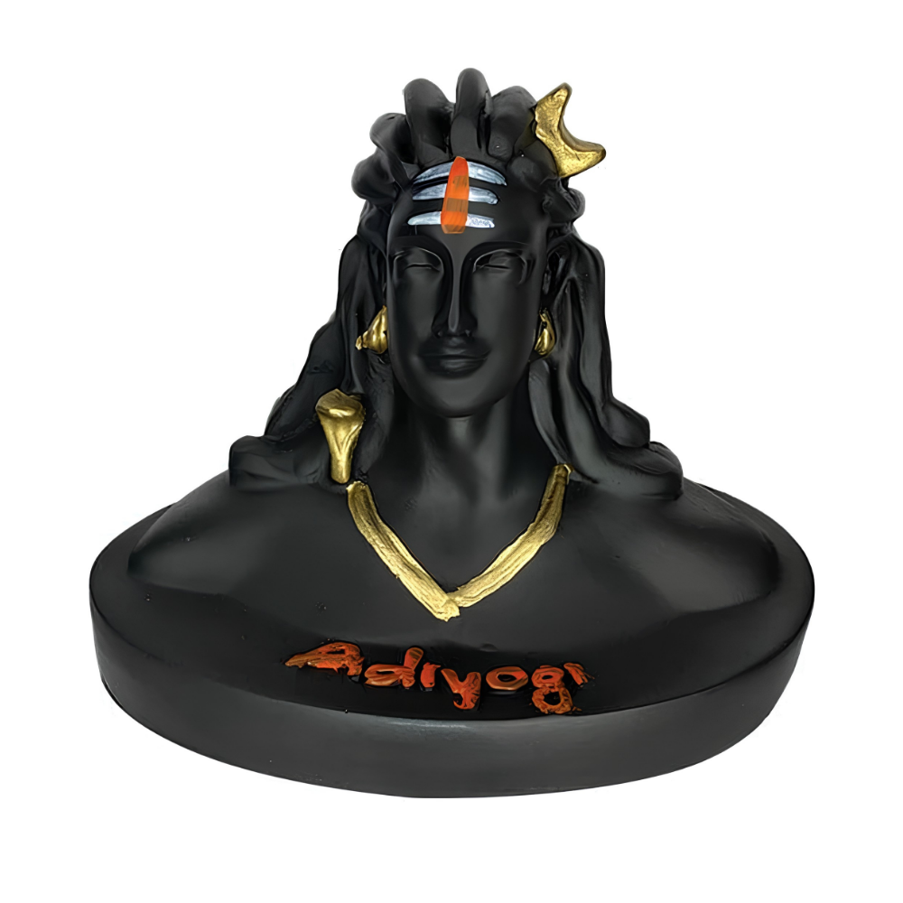 Adiyogi Shiva Idol for Car Dashboard | Medium Size | Spiritual Dashboard Decor | Premium Resin Finish