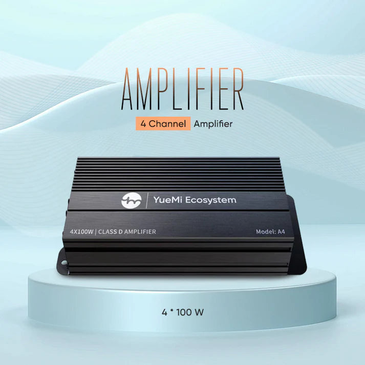 Yuemi A4 4CH Class D Amplifier (4×100W) – Premium Car Audio Power