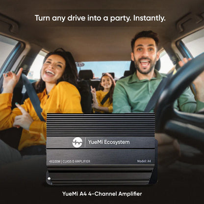 Yuemi A4 4CH Class D Amplifier (4×100W) – Premium Car Audio Power