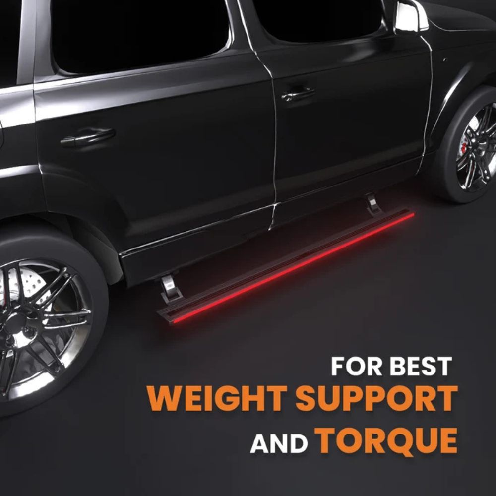 Audi Q7 2016+ Electric Side Step with RGB Lights & App Control | 300KG Load Capacity | Automatic Opening | 1.5 Second Extension | ADC-12 Aluminium Alloy Body | 2 Years Warranty