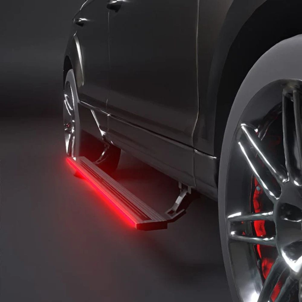 Audi Q7 2016+ Electric Side Step with RGB Lights & App Control | 300KG Load Capacity | Automatic Opening | 1.5 Second Extension | ADC-12 Aluminium Alloy Body | 2 Years Warranty